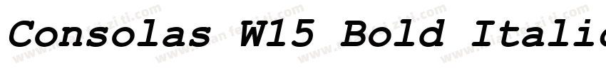 Consolas W15 Bold Italic字体转换